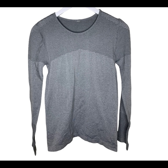 FABLETICS Musetta Seamless Top With Long Sleeves Grey Size Medium - Picture 7 of 12